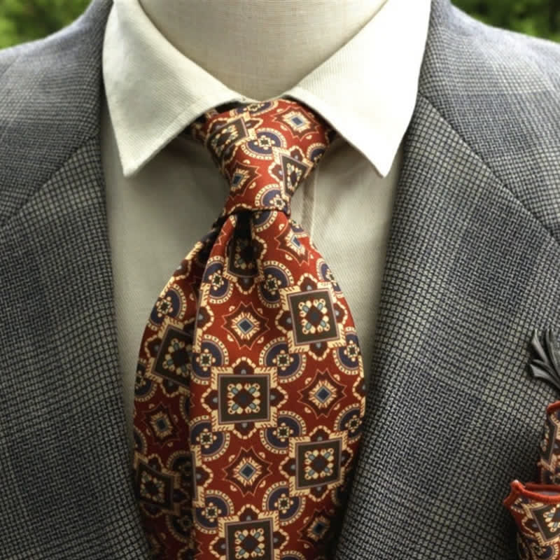 Men's Fantastic Flower Pattern Boho Necktie - Style #17 - image 18