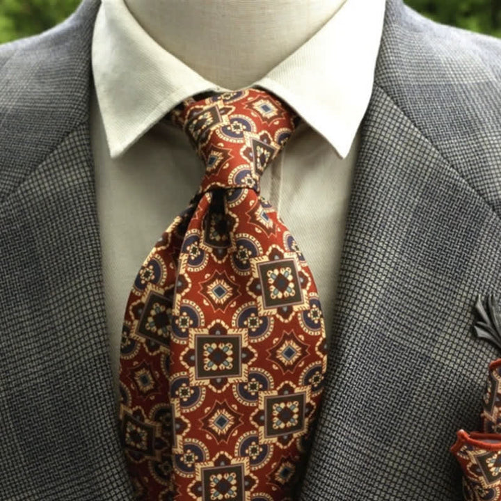 Men's Fantastic Flower Pattern Boho Necktie - Style #17 - image 18