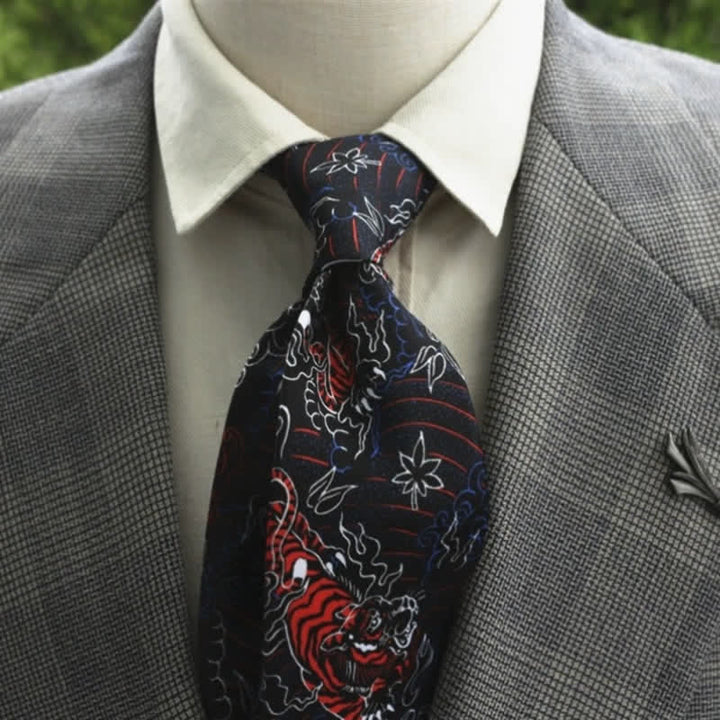 Men's Fantastic Flower Pattern Boho Necktie - Style #18 - image 19