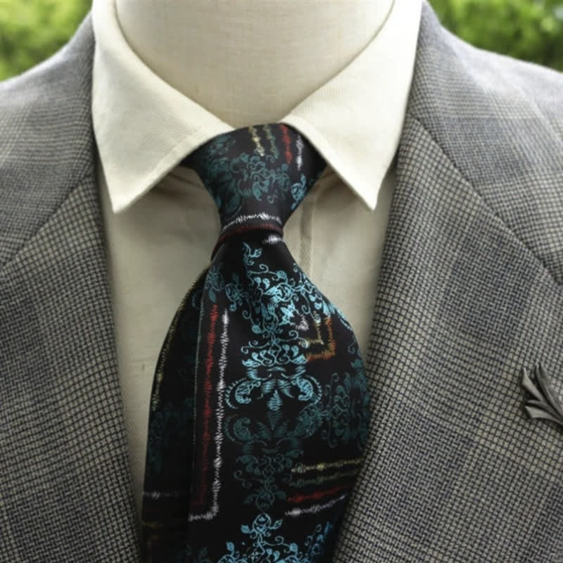 Men's Fantastic Flower Pattern Boho Necktie - Style #6 - image 7
