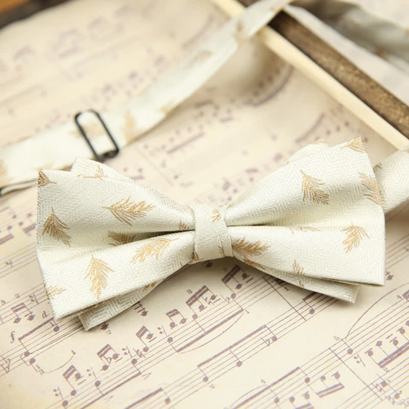 Men's Elegant Wheat Pattern Double Layers Bow Tie - Style #3 - image 4