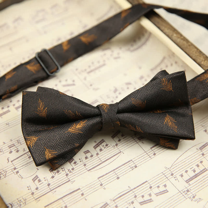 Men's Elegant Wheat Pattern Double Layers Bow Tie - Style #2 - image 3