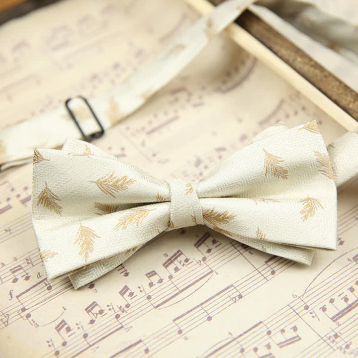 Men's Elegant Wheat Pattern Double Layers Bow Tie - Style #3 - image 4