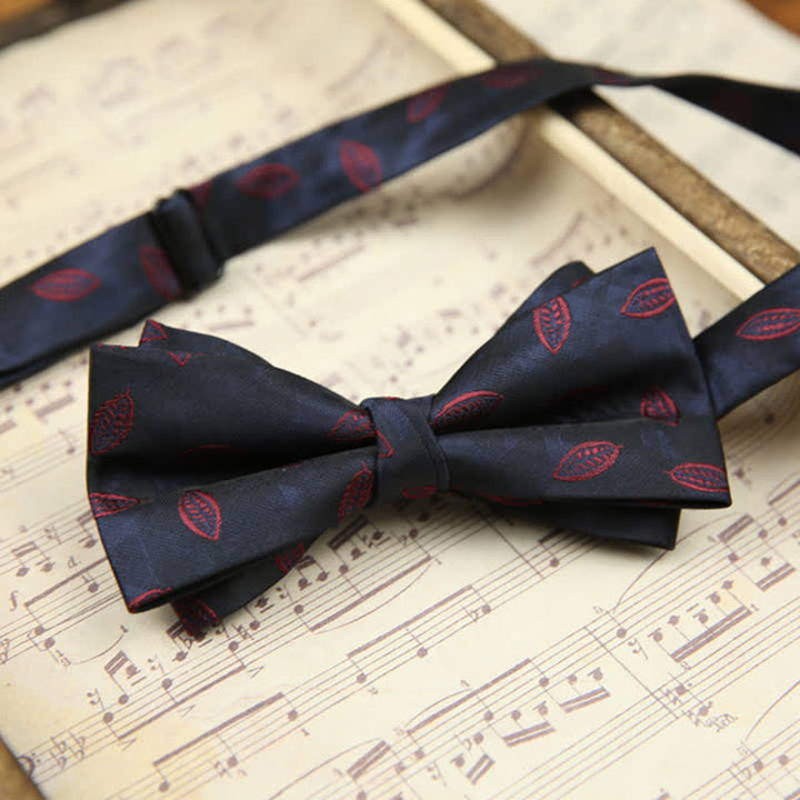 Men's Elegant Wheat Pattern Double Layers Bow Tie - Style #1 - image 1
