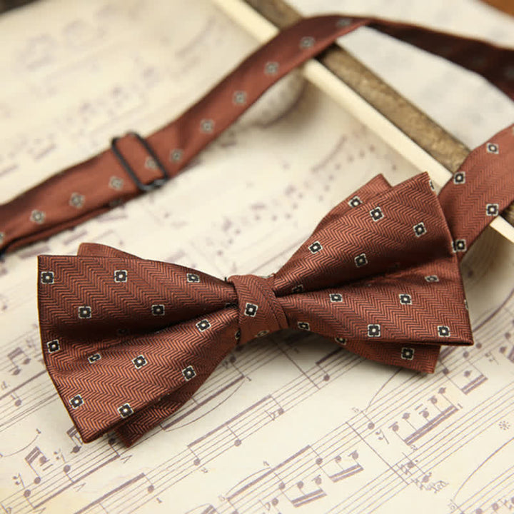 Men's Retro Double Layers Casual Party Decor Bow Tie - Style #1 - image 1