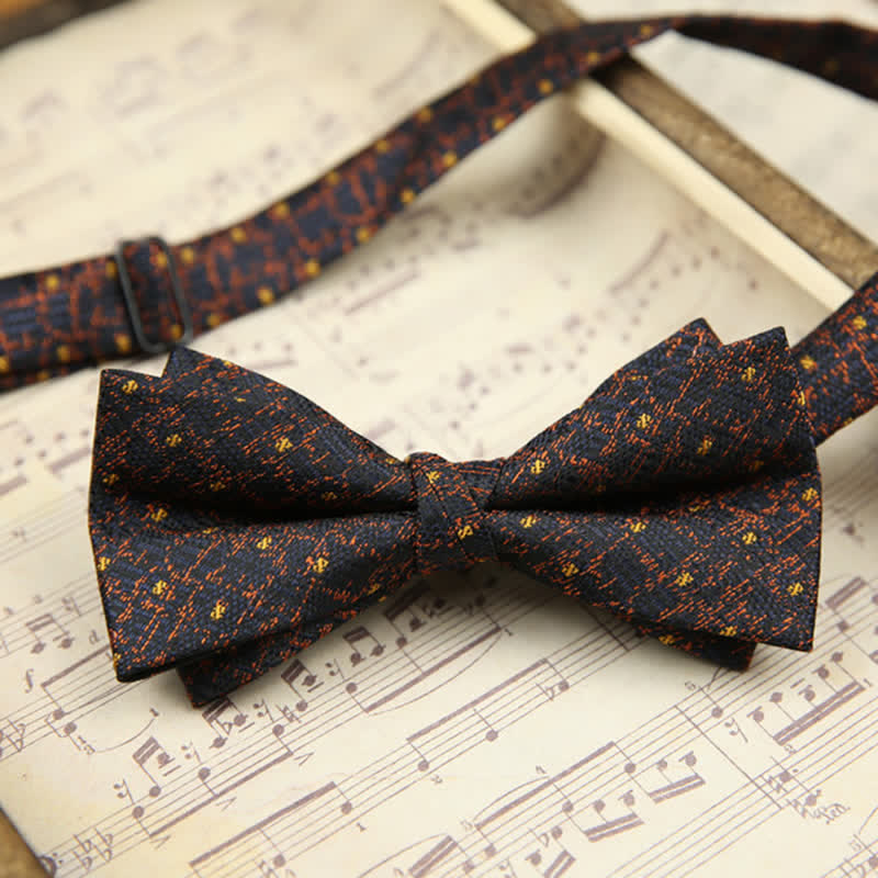 Men's Retro Double Layers Casual Party Decor Bow Tie - Style #8 - image 9