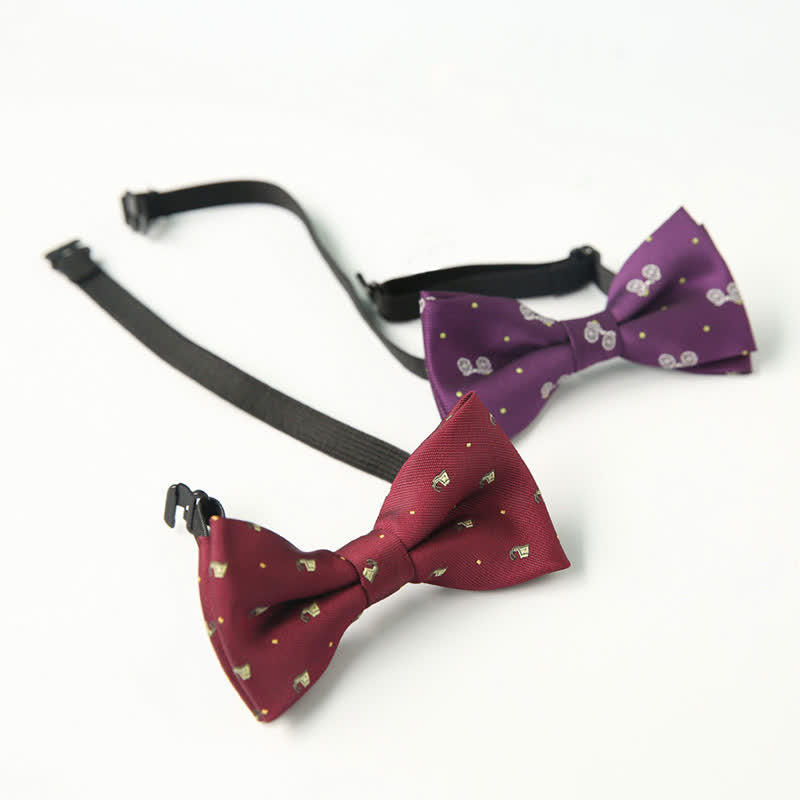 Kid's Cute Printed Double-Layered Stylish Fun Bow Tie - image 3