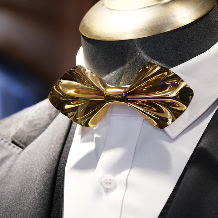 Men's Future Bright Gold & Silver Bow Tie - image 6