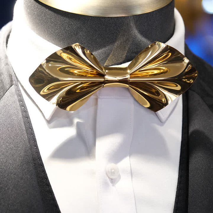 Men's Future Bright Gold & Silver Bow Tie - image 5