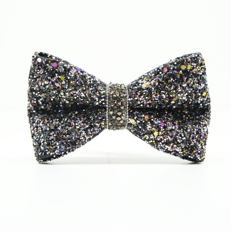Men's Sparkling Colorful Rhinestone Gorgeous Bow Tie - image 1