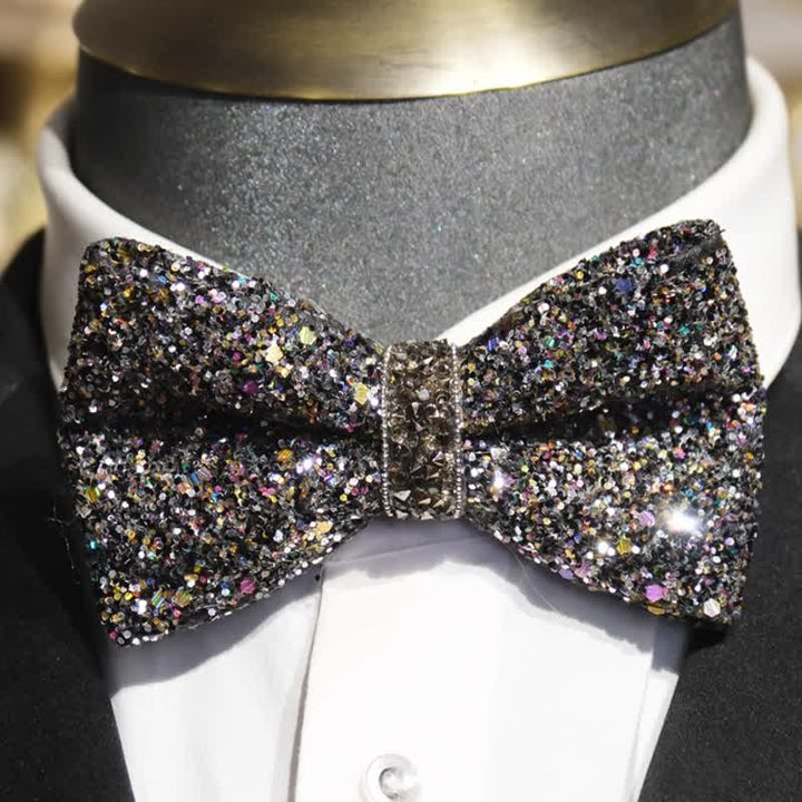 Men's Sparkling Colorful Rhinestone Gorgeous Bow Tie - image 2