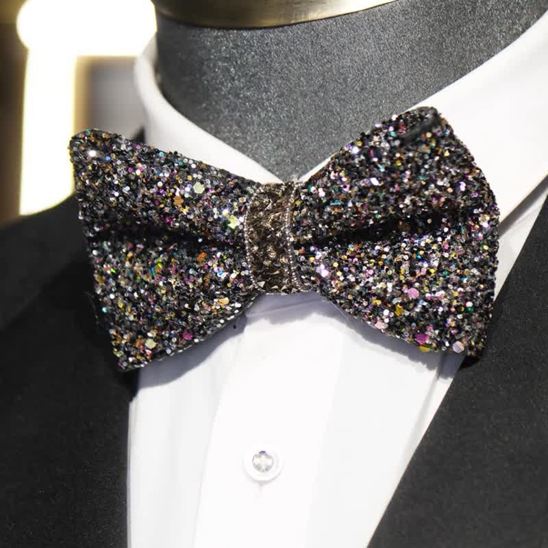 Men's Sparkling Colorful Rhinestone Gorgeous Bow Tie - Colorful - image 0
