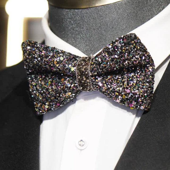 Men's Sparkling Colorful Rhinestone Gorgeous Bow Tie - Colorful - image 0