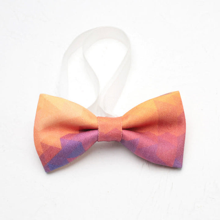 Men's Gradient Colorful Rainbow Simple Bow Tie - Style #2 - image 3