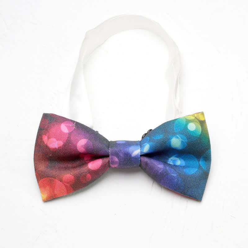 Men's Gradient Colorful Rainbow Simple Bow Tie - Style #5 - image 6