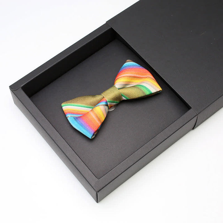 Men's Gradient Colorful Rainbow Simple Bow Tie - image 1