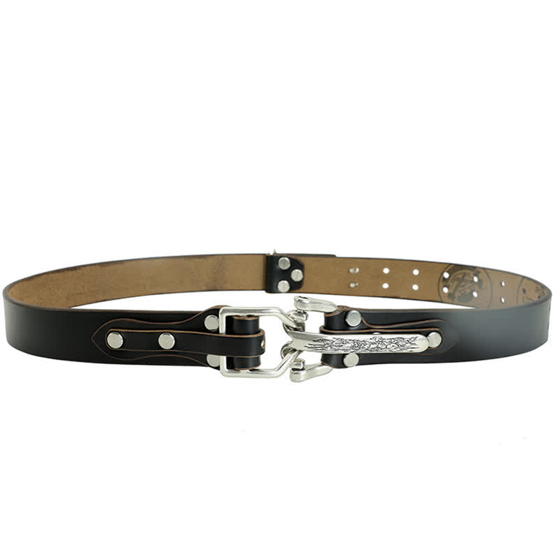 Men's Adventure Western Cavalry Leather Belt - image 18