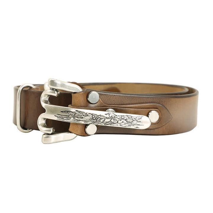 Men's Adventure Western Cavalry Leather Belt - image 7