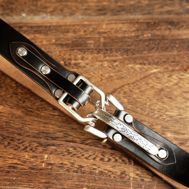 Men's Adventure Western Cavalry Leather Belt - image 20