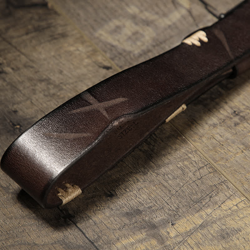Men's Retro Stitches All-Match Jeans Leather Belt - image 5