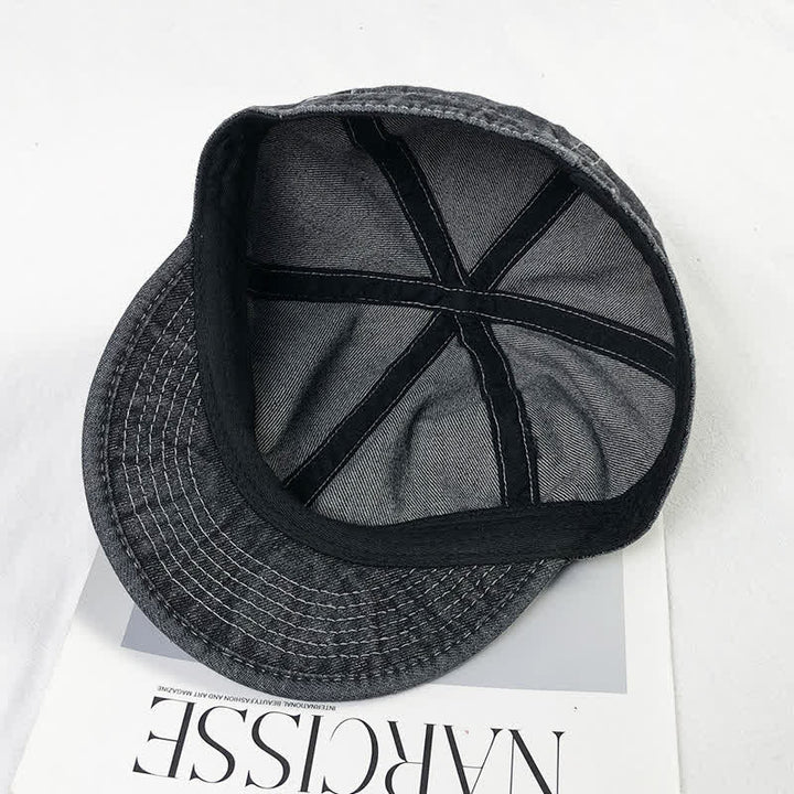 Casual Denim Cotton White Stitching Baseball Cap - image 5