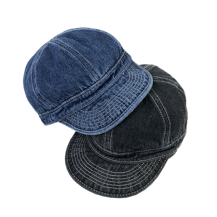 Casual Denim Cotton White Stitching Baseball Cap - image 0