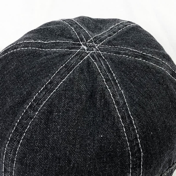 Casual Denim Cotton White Stitching Baseball Cap - image 4