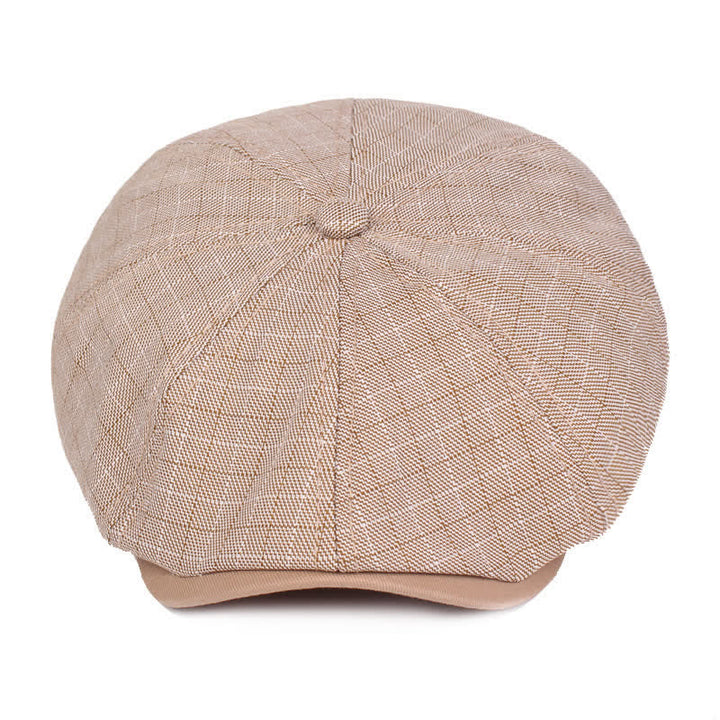 Classic Newsboy 8 Panel Plaid Beret Hat - image 5