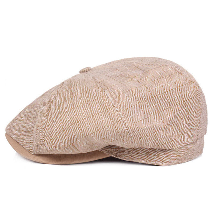 Classic Newsboy 8 Panel Plaid Beret Hat - image 4