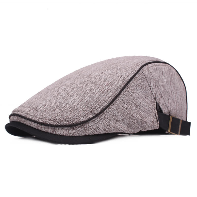 Sunhat Casual Flat Cap Classic Beret Hat - Light Gray - Adjustable (21 5/8"-23 1/4") - image 9