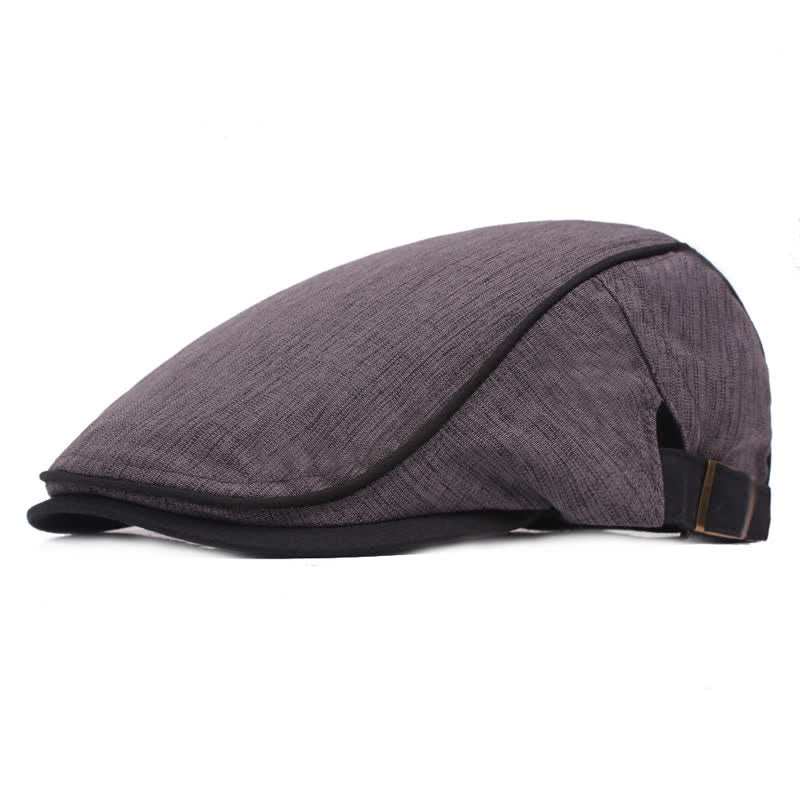 Sunhat Casual Flat Cap Classic Beret Hat - Dark Gray - Adjustable (21 5/8"-23 1/4") - image 8