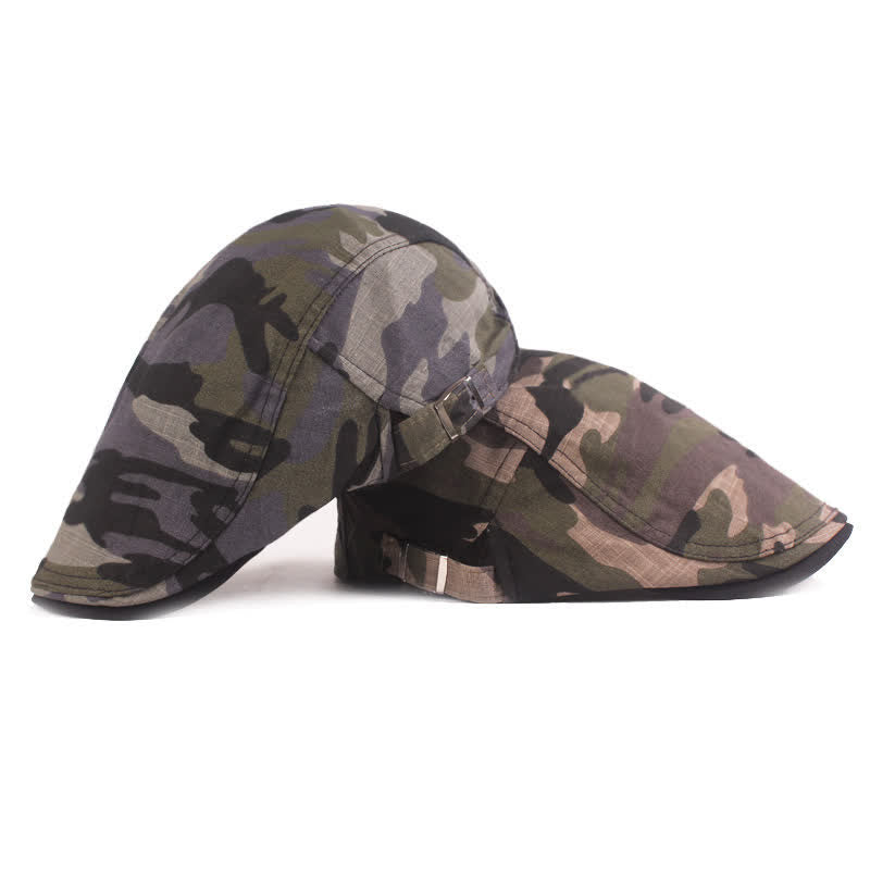 Camouflage Pattern Newsboy Flat Beret Hat - image 1