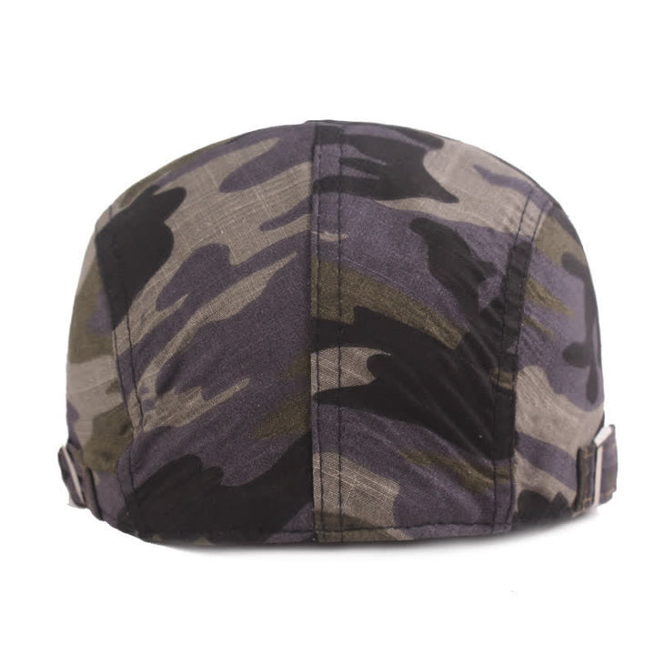 Camouflage Pattern Newsboy Flat Beret Hat - image 3