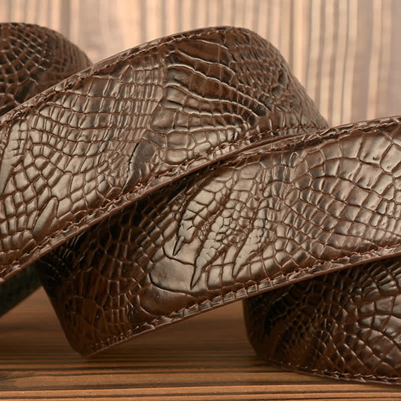 Men's Eagle Cool Alligator Claw Pattern Leather Belt - image 5