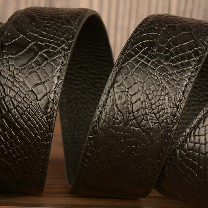 Men's Eagle Cool Alligator Claw Pattern Leather Belt - image 4