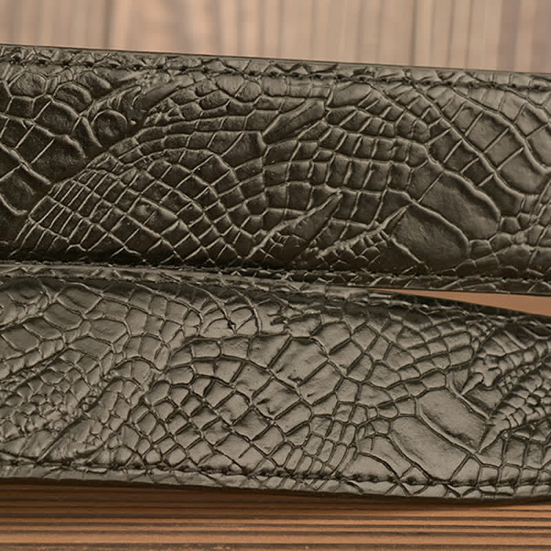 Men's Eagle Cool Alligator Claw Pattern Leather Belt - image 6
