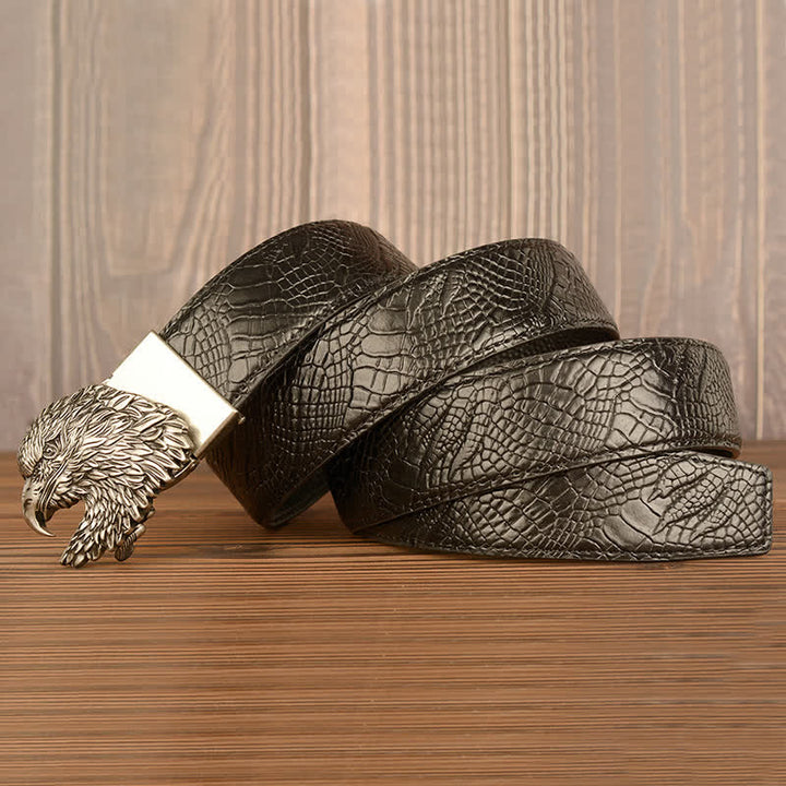 Men's Eagle Cool Alligator Claw Pattern Leather Belt - image 16