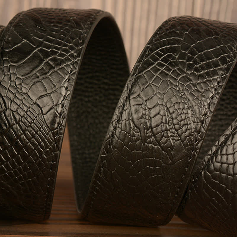 Men's Eagle Cool Alligator Claw Pattern Leather Belt - image 4