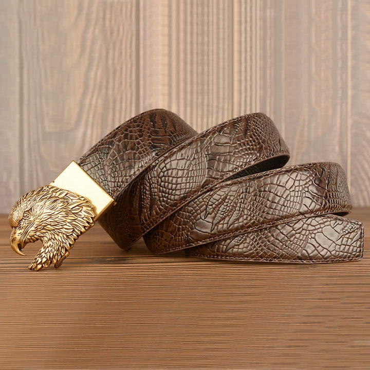 Men's Eagle Cool Alligator Claw Pattern Leather Belt - image 1