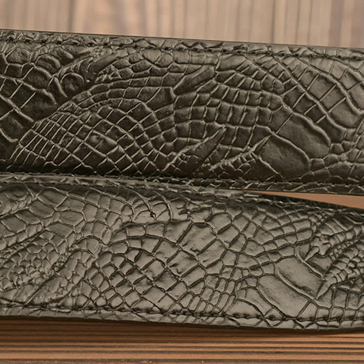 Men's Eagle Cool Alligator Claw Pattern Leather Belt - image 6