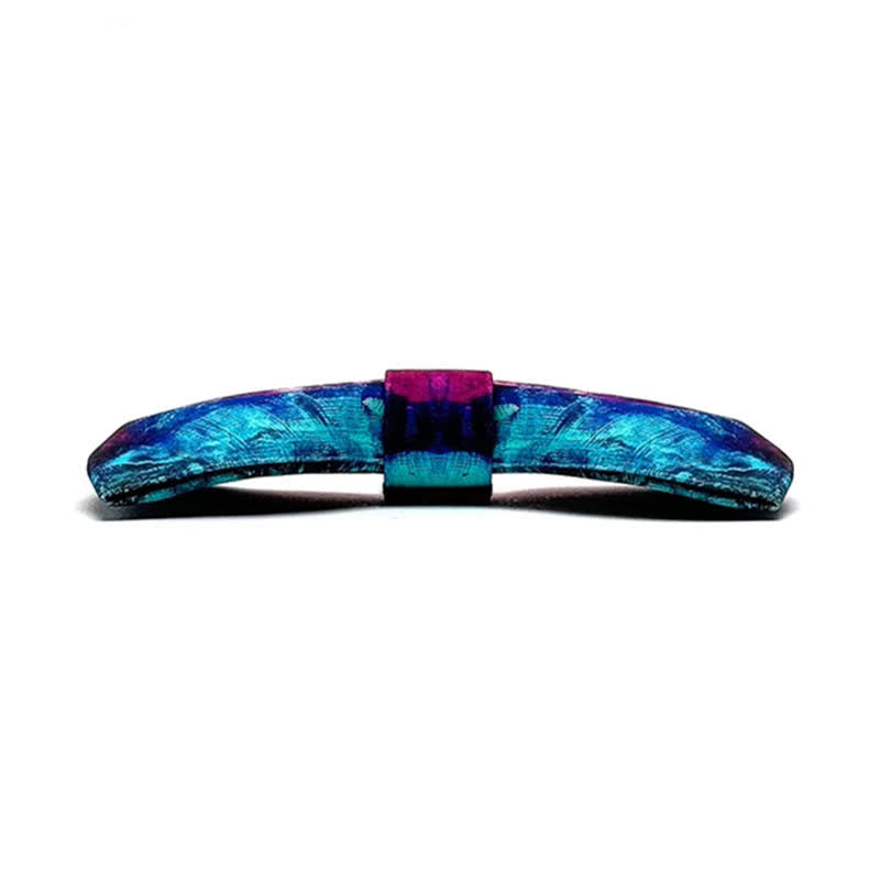 Men's Fantastic Purple & Blue Oil Painting Bow Tie - image 5