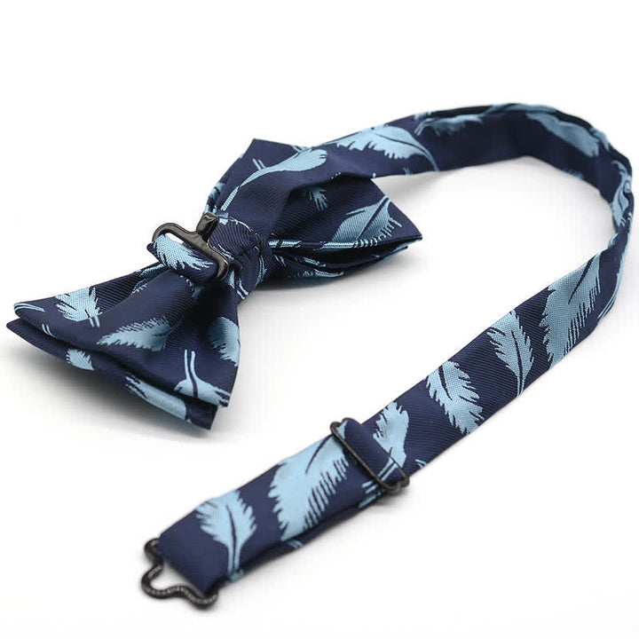 Men's Feather Floral Pattern Casual Daily Bow Tie - image 4