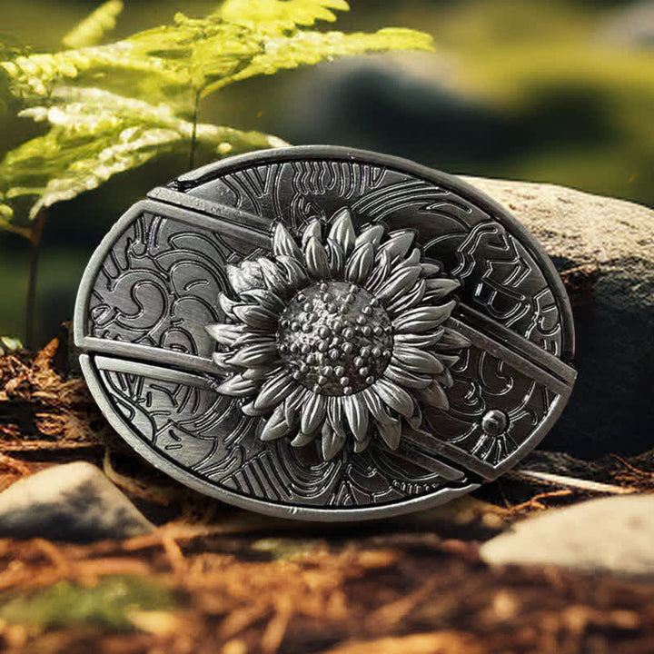 Flower Deer DIY Hidden Folding Knife Leather Belt Buckles Bundle Set - image 7
