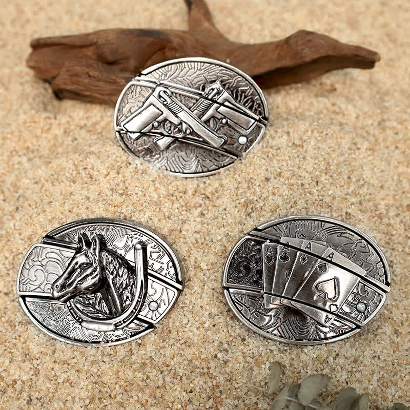 Unique Design DIY Hidden Folding Knife Leather Belt Buckles Bundle Set - Bundle Set - image 0
