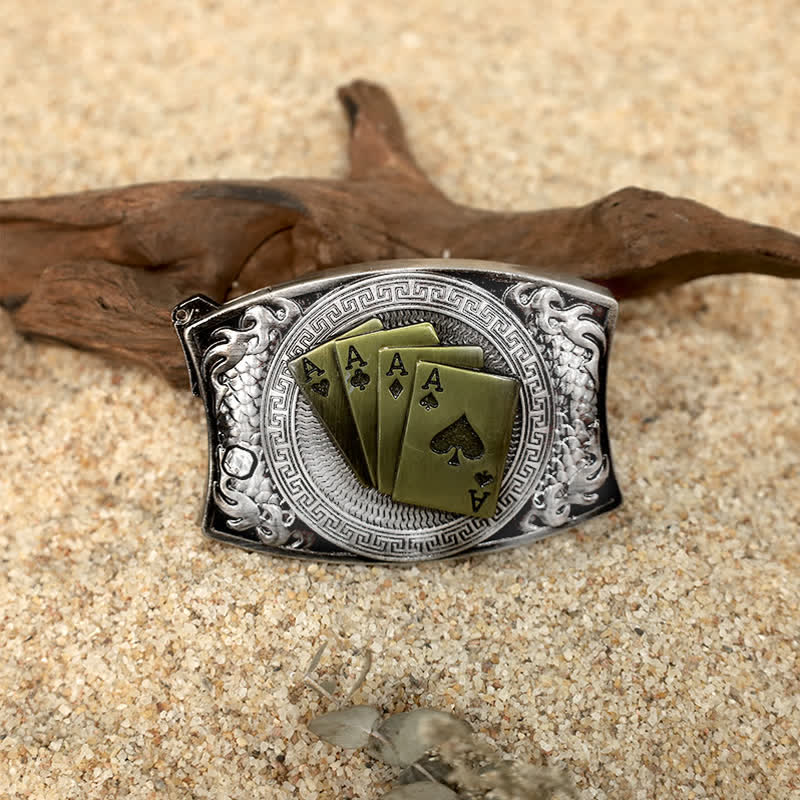 Personality DIY Hidden Folding Knife Leather Belt Buckles Bundle Set