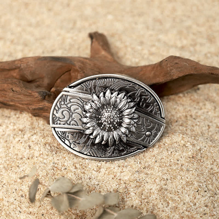 Personality DIY Hidden Folding Knife Leather Belt Buckles Bundle Set