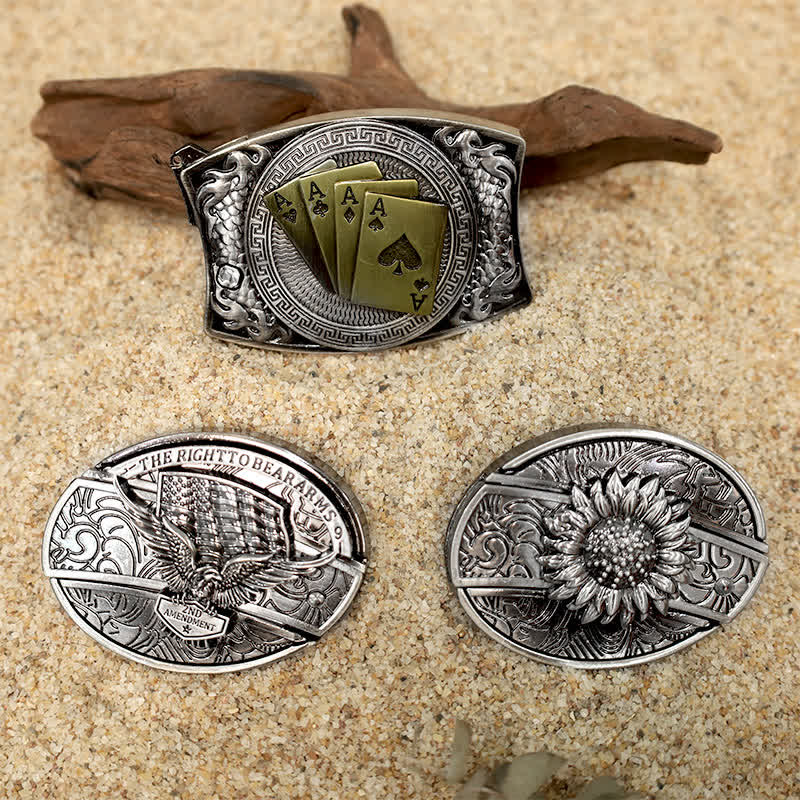 Personality DIY Hidden Folding Knife Leather Belt Buckles Bundle Set - Bundle Set - image 0