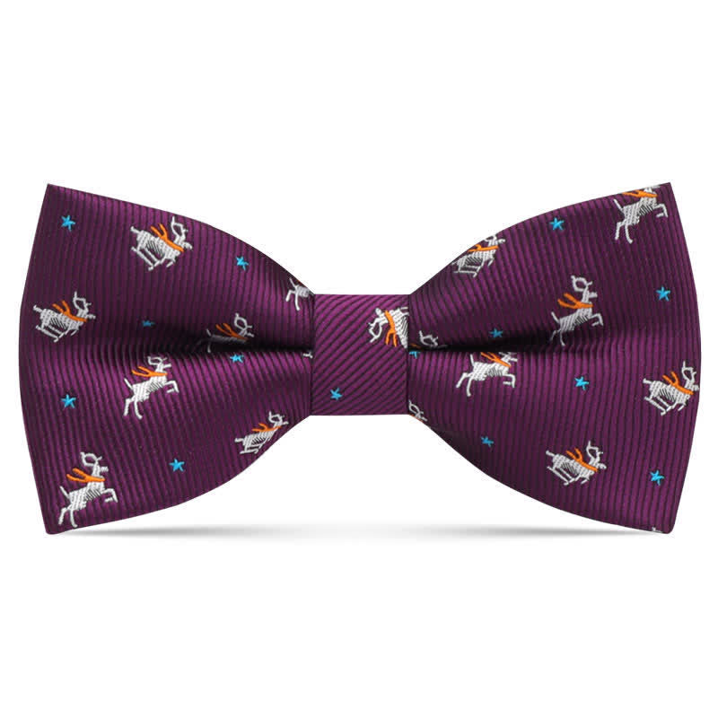 Kid's Interesting Cartoon Animal Motifs Bow Tie - Purple Deer - image 13