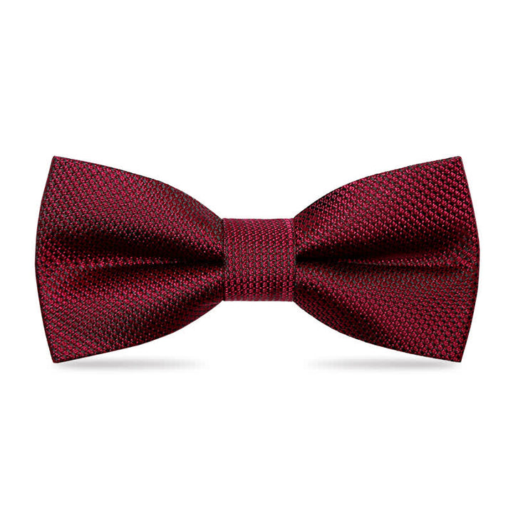 Kid's Naughty Teddy Bear Twilled Bow Tie - Burgundy Grid - image 10
