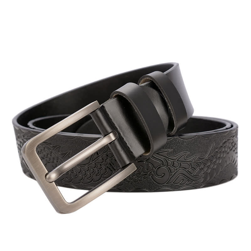 Men's Punk Dragon Embossed Pattern Leather Belt - image 4